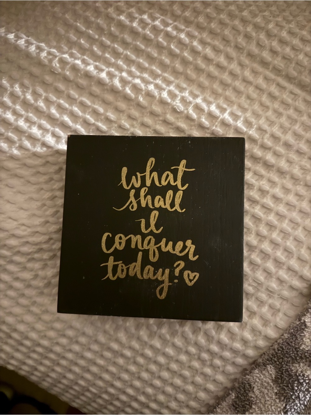 Inspirational Black & Gold Wall Sign